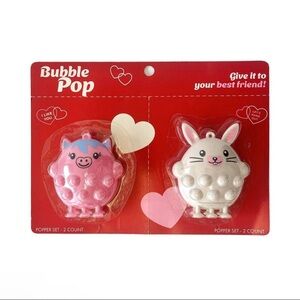 Target Bullseye Playground 2pk Bubble Pop Fidgets Unicorn and Rabbit Popper Set
